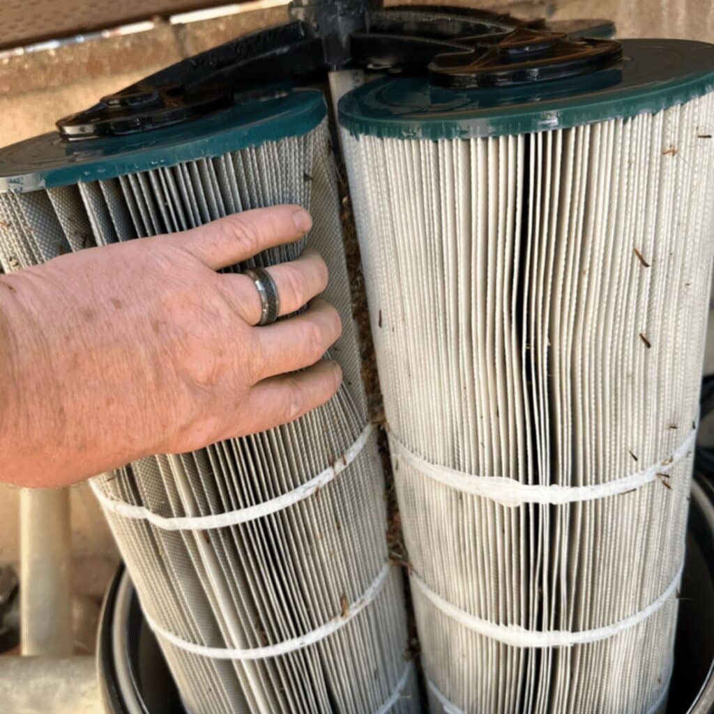 pool filters being replaced